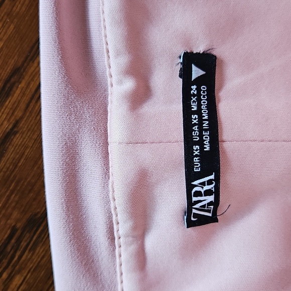 Zara Blush Pink Draped Cropped Bustier Top Size XS - Picture 6 of 12